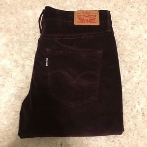 Levi’s 311 Shaping Skinny Corduroys in Deep Wine